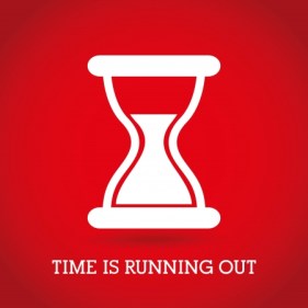 24460208 - time design  over red background vector illustration